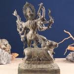 Vintage Bronze Goddess Kali Sculpture | 18" Indonesian Lost Wax Art | 5.93kg Divine Masterpiece | Traditional Casting | Jaipurio